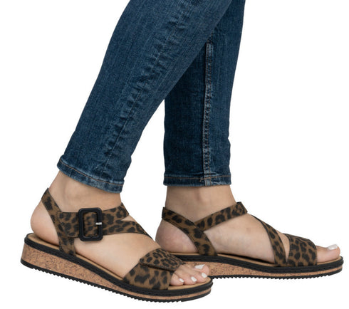 Sandale casual, dama, RIEKER, ANTISTRESS, V3660-90 negru, piele ecologica